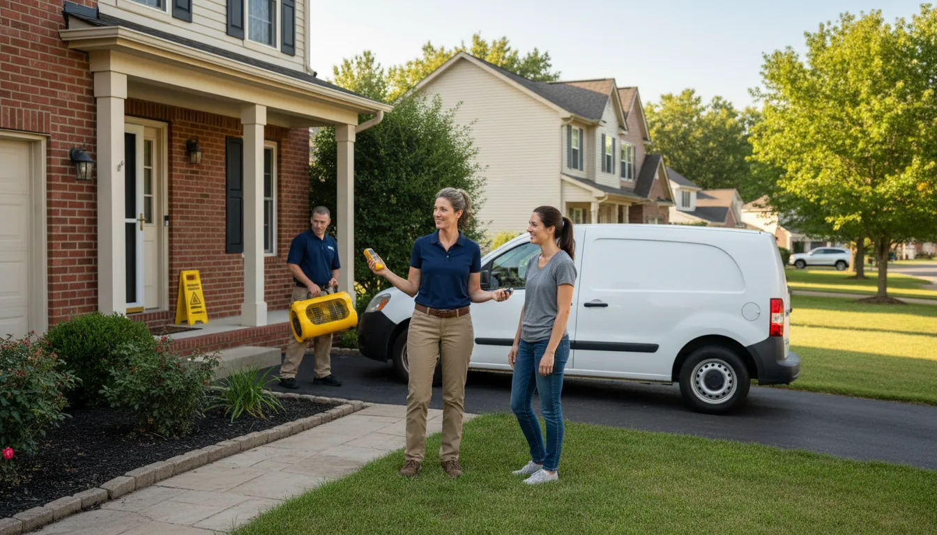 Residential water damage restoration in Merritt, NC